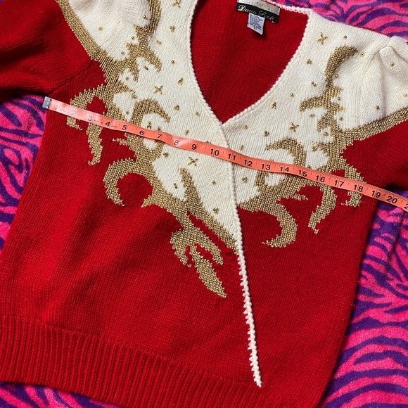 Vintage Dana Scott red and gold sweater - Picture 8 of 12